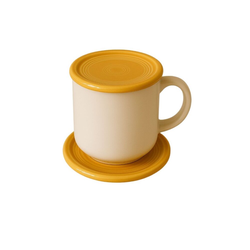 Fiestaware Fiesta CERAMIC Coaster Dish Plate Poppy Orange CUP COVER MUG LID
